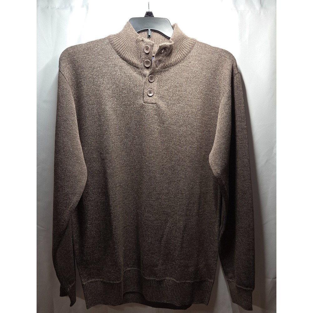 NWT‎ Billy London Brown Pullover Sweater 4 Button Closer Size 2X